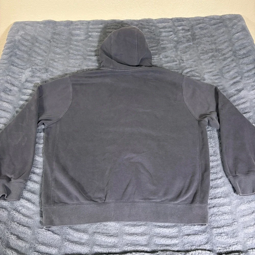 Nike Mens Embroidered Swoosh Pullover Hoodie Anthracite Grey CJ1611-060 Large